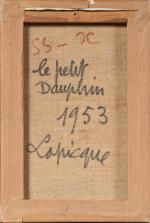 Charles LAPICQUE (Théizé, 1898 - Orsay, 1988)"Le petit dauphin", 1953.Huile...
