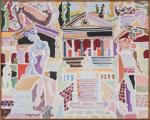 Charles LAPICQUE (Théizé, 1898 - Orsay, 1988)"Villa Vicentine", 1954.Huile sur...