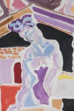 Charles LAPICQUE (Théizé, 1898 - Orsay, 1988)"Villa Vicentine", 1954.Huile sur...