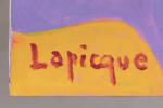 Charles LAPICQUE (Théizé, 1898 - Orsay, 1988)"La mer", 1987.Acrylique. Signée,...