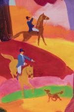 Charles LAPICQUE (Théizé, 1898 - Orsay, 1988)"Dans la forêt", 1981.Acrylique....