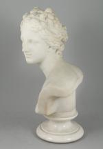 Pietro BAZZANTI (1825-1895). Buste d'après la "Vénus de Médicis".Marbre blanc...