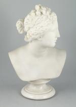 Pietro BAZZANTI (1825-1895). Buste d'après la "Vénus de Médicis".Marbre blanc...