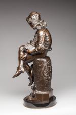 Giulio MONTEVERDE (istagno, 1837 - Rome, 1917)"Le jeune Christophe Colomb".Bronze...