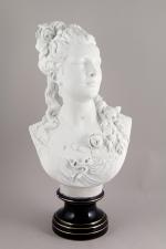 Albert Ernest CARRIER-BELLEUSE (1824 - 1887)Buste de femme à la...