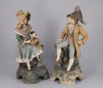 Johann MARESCH (1821-1914)
Couple d'amoureux formant pique-fleur.

Céramique en couleur. Signé du...