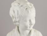 SÈVRES. D'après Jean-Antoine HOUDON (1741-1828) Buste d'Alexandre Brongniart Biscuit sur...