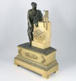 GARNITURE de CHEMINÉE de la FONDATION de ROME en bronze...