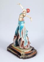 Dans le goût de Demeter CHIPARUS (1886-1947)Danseuse orientale coiffée d'un...