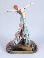 Dans le goût de Demeter CHIPARUS (1886-1947)Danseuse orientale coiffée d'un...