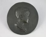 Camille ALAPHILIPPE (1874-1934)Profil d'enfant, 1906.Épreuve en bronze en relief. Dédicace...
