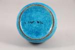 Raoul LACHENAL (1885-1956)Petit vase circulaire en faïence craquelée de couleur...