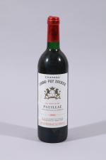 PAUILLAC, Château Grand-Puy Ducasse/Cru classé, 1990, 4 bouteilles, TLB, taches.