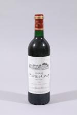 PAUILLAC, Château Pontet-Canet, 1986, 2 bouteilles, TLB, étiquette légèrement détachée.
