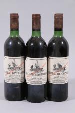 SAINT-JULIEN, Château Beychevelle/Grand Cru Classé, 1983, 3 bouteilles, LB, bouchons...