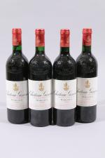 MARGAUX, Château Giscours/Grand Cru Classé, 1990, 4 bouteilles, BG, petits...