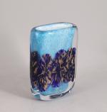 LUZORO à BIOT (élève de NOVARO).Vase "carré bleuet", 1997.Vase méplat...