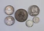FRANCE 4 monnaies : Louis XVI 1790, Louis XVIII 5...