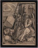 Albrecht DURER (1471-1528) d'aprèsMelancolia Héliogravure sur papier moderne.Haut. 24, Larg....