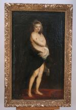 d'après Pierre Paul RUBENS (1577-1640) Hélène.Toile.Haut. 68, Larg. 41 cm.Provenance...