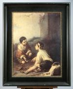D'après Bartolomé Esteban MURILLO (1617-1682)
Enfants jouant aux dés. 

Procédé de...