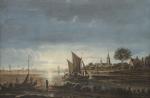 Attribué à François-Joseph II PFEIFFER (1778-1835)Bord de rivière GouacheHaut. 19,5,...