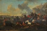 Attribué à Georg Philipp RUGENDAS (1666 - 1742)Choc de cavalerieToileHaut....