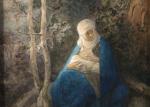 Julian de VRIENDT (1842-1935)Femme allaitant Crayon aquarelle et lavis signé...