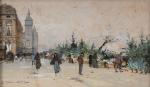 Eugène GALIEN-LALOUE (Paris, 1854 - Chérence, 1941) 
Le marché aux...