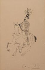 CARAN D'ACHE (1858-1909), Emmanuel POIRÉ ditCavalierSoldat (recto) et Femme nue...