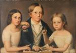École FINLANDAISE du XIXe siècle Triple portrait des enfants WiikToile...