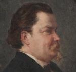 Maria WIIK (1853-1928) 
Portrait de Johann Carl Lindberg, 1880.

Panneau signé...