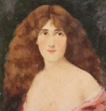 Angelo ASTI (1847-1903) 
Portrait de femme

Panneau 

Haut. 28,2, Larg. 21,6...