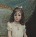 Gustave DOYEN (Festieux, 1836 - Fontainebleau, 1923)Portrait de Gabrielle Dauvilliers...