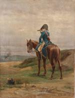 Jean Jacques BERNE BELLECOUR (1874-1939)Cavalier de l'armée Napoleonienne sur son...