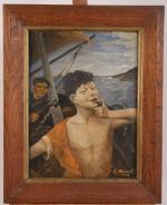 Édouard DROUOT (1859-1945)
Portrait de jeune marin fumant la pipe, 1937.

Toile...