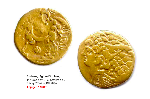Ambiani, région d’Amiens, IIe-Ier siècle av. J.-C. Statère d’or, 7,54 g, DT 67 et BN 7886. Adjugé : 6600€