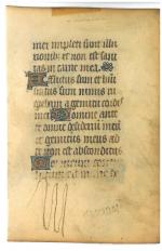 Fragment de texte 15éme, France.
12 x 7,9 cm.