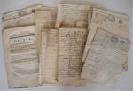 [Indre-et-Loire - Documents historiques]Lot d'env. 40 pièces, fin du XVIIe...