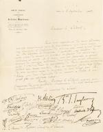 [Musique]Hector BERLIOZ (1803-1869) et l'Association des artistes musiciensL.S. avec enveloppe,...