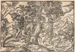Fig. 10 Bernard Salomon, La Mort d’Absalon, in PARADIN, Claude, « Rois XVIII », Quadrins historiques de la Bible, éd. de 1560, Lyon, Jan de Tournes.