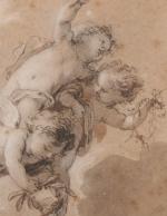 Jacob de WITT (Amsterdam, 1695-1754)
Trois putti

Crayon noir, plume et encre...
