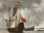 Attribué Willem Van DIEST (La Haye 1610 - 1673)
Baleiniers dans...