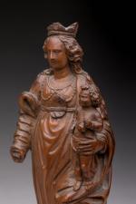 École FLAMANDE ou ALLEMANDE vers 1600
Vierge à lEnfant

Statuette en buis...