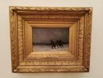 Jules VAN IMSHOOT (1821-1884)Retour de troupe sous la neige,ou Les...