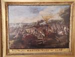 Attribué à Pietro et/ou Francesco GRAZIANI (XVIIe). 
Scène de bataille.

Toile....