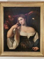 École du XVIIIe, d'après Tiziano VECELLIO dit TITIEN (1490-1576)La femme...