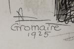 Marcel GROMAIRE (Français, 1892-1971)Maternité, 1925.Crayon, encre et aquarelle, signée et...