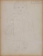 Pablo PICASSO (Espagnol, 1881-1973)Portrait d'enfant, 1920Crayon.H. 15, L. 11,3 cm.Bibliographie...