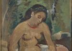 André PLANSON (Français, 1898-1981)Portrait de femme nue, 1934Toile signée et...